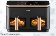 Descubre la Freidora de Aire Cosori: Cocina dos platos al mismo tiempo y sorprende a todos con sabores irresistibles ¡Aprovecha esta oferta loca antes que se agote!