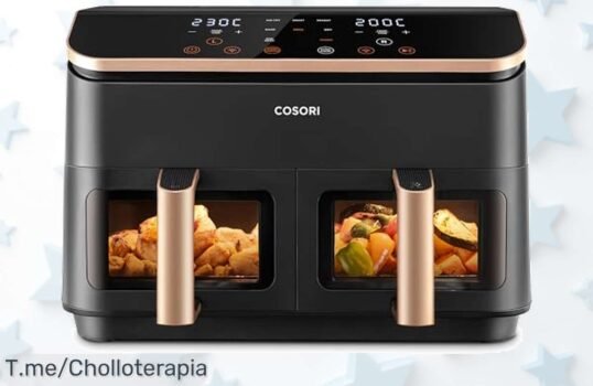 Descubre la Freidora de Aire Cosori: Cocina dos platos al mismo tiempo y sorprende a todos con sabores irresistibles ¡Aprovecha esta oferta loca antes que se agote!