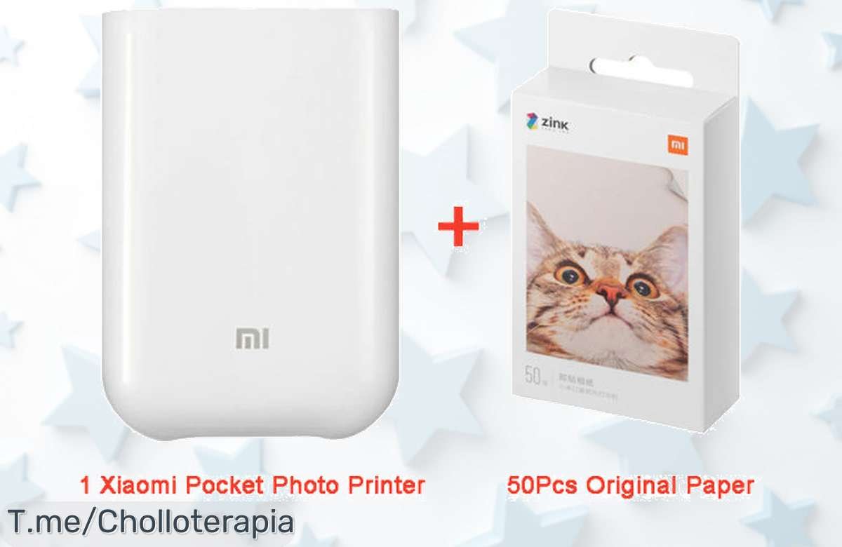 Descubre la Impresora Fotográfica de Bolsillo Xiaomi: imprime tus recuerdos al instante, conéctala por Bluetooth y aprovecha este ofertón antes que se acabe. ¡No esperes más!