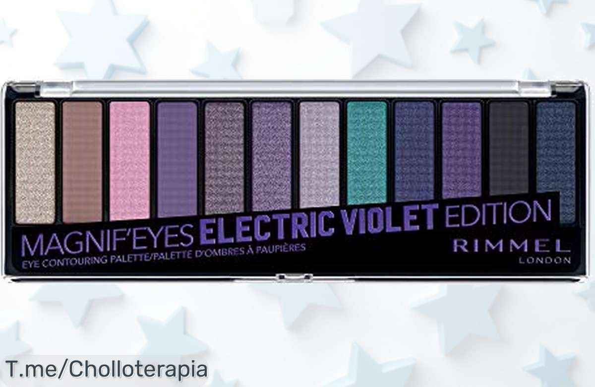 Descubre la Paleta de Sombras Electric Violet a un precio loco, 12 colores asombrosos para brillar como nunca antes. ¡No te quedes sin tu ofertón, compra ya!
