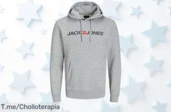 Descubre la Sudadera JACK & JONES en gris, un ajuste que te favorece y libertad de movimiento ¡Aprovecha este super chollo antes de que se agote! Compra ya y brilla