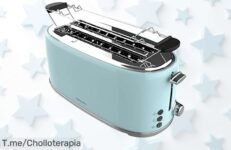 Descubre la Tostadora Cecotec de 4 Rebanadas, potencia y estilo para tus desayunos con soporte para bollos ¡Aprovecha este ofertón único antes que se acabe!