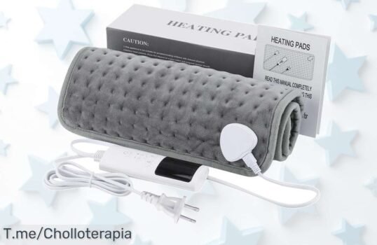 Descubre la almohadilla caliente eléctrica de 60x30CM: alivia dolores con sus 9 niveles y aprovecha este super chollo antes que se termine, ¡compra ahora!