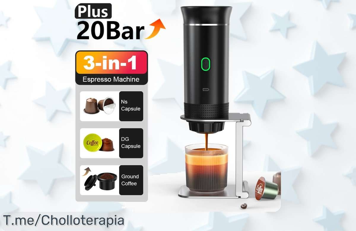 Descubre la cafetera espresso portátil que revolucionará tus viajes, ¡aprovéchate del ofertón y disfruta café en cualquier lugar! No lo dejes escapar, oferta limitada.