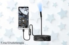 Descubre la cámara endoscópica TYPEC de 7mm con luz LED ajustable, perfecta para explorar lo invisible ¡Super chollo limitado que no querrás perderte!