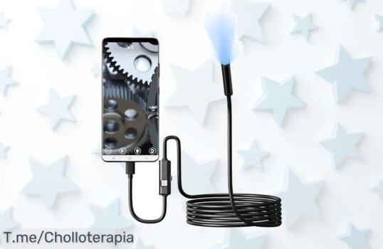 Descubre la cámara endoscópica TYPEC de 7mm con luz LED ajustable, perfecta para explorar lo invisible ¡Super chollo limitado que no querrás perderte!