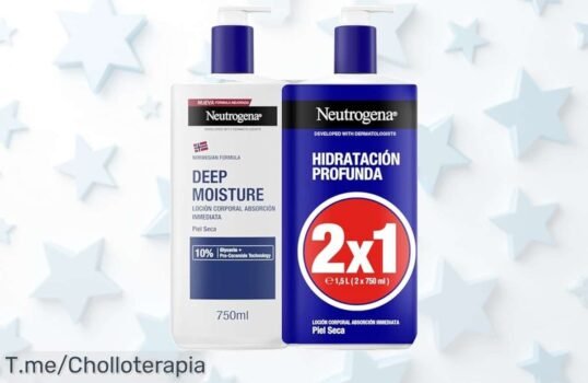 Descubre la loción Neutrogena para piel seca: hidratación profunda por 72 horas con un descuento brutal ¡Consigue tu pack de 2 antes de que se agote!