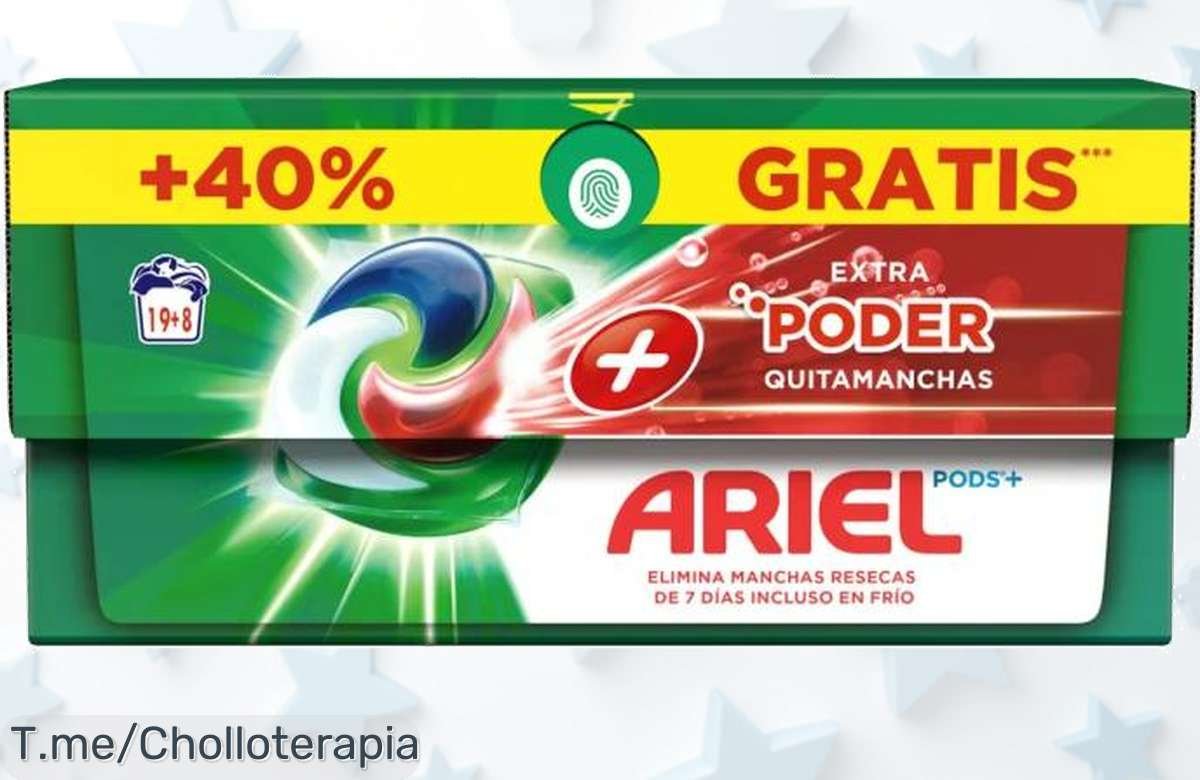 Descubre la magia de Ariel All-in-One: 27 lavados con poder extra quitamanchas y limpieza profunda a un precio loco. ¡No te pierdas este ofertón, compra ahora antes que se acabe!