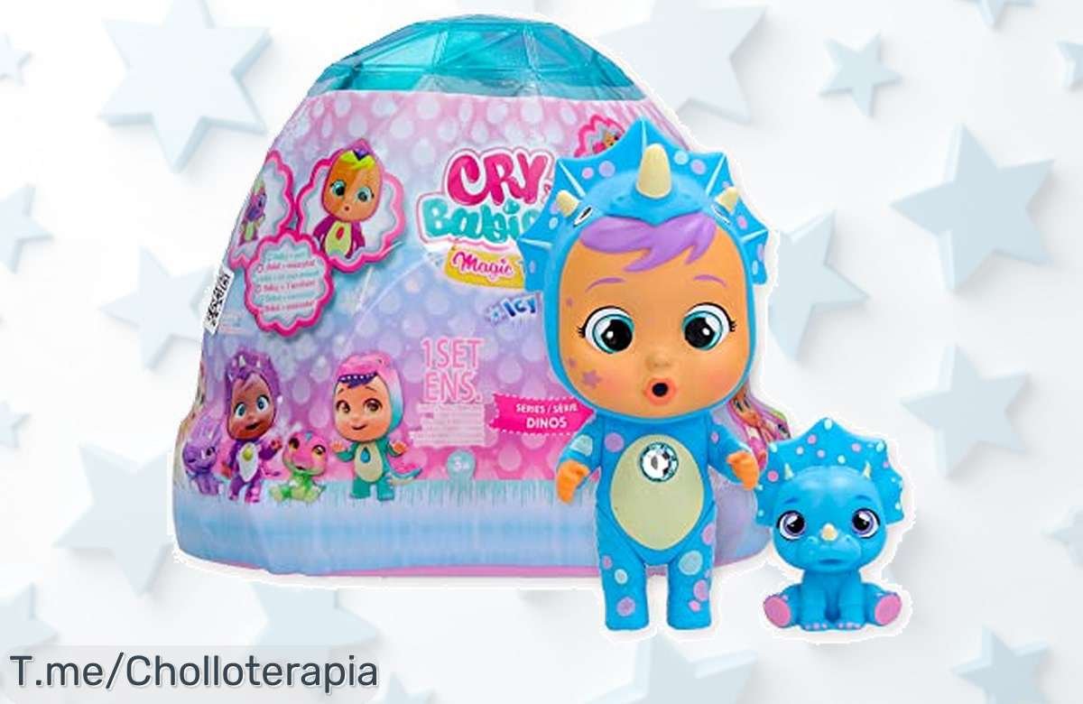 Descubre la magia de Bebés Llorones Icy World: 9 personajes únicos y una mascota dinosaurio, ¡super chollo que no puedes dejar pasar! Compra ya antes de que se agoten.