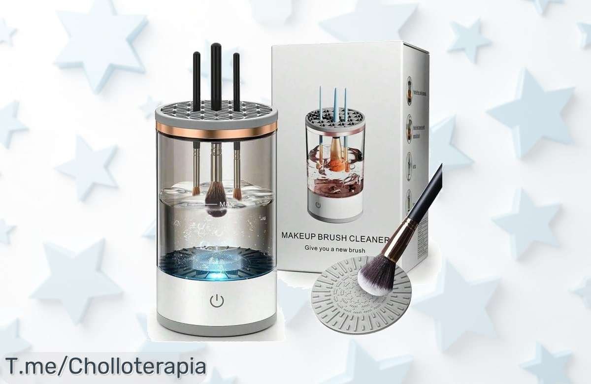 Descubre la máquina limpiadora automática para brochas de maquillaje, un super chollo que te ahorrará tiempo y esfuerzo. ¡Actúa ahora y aprovecha este ofertón limitado!