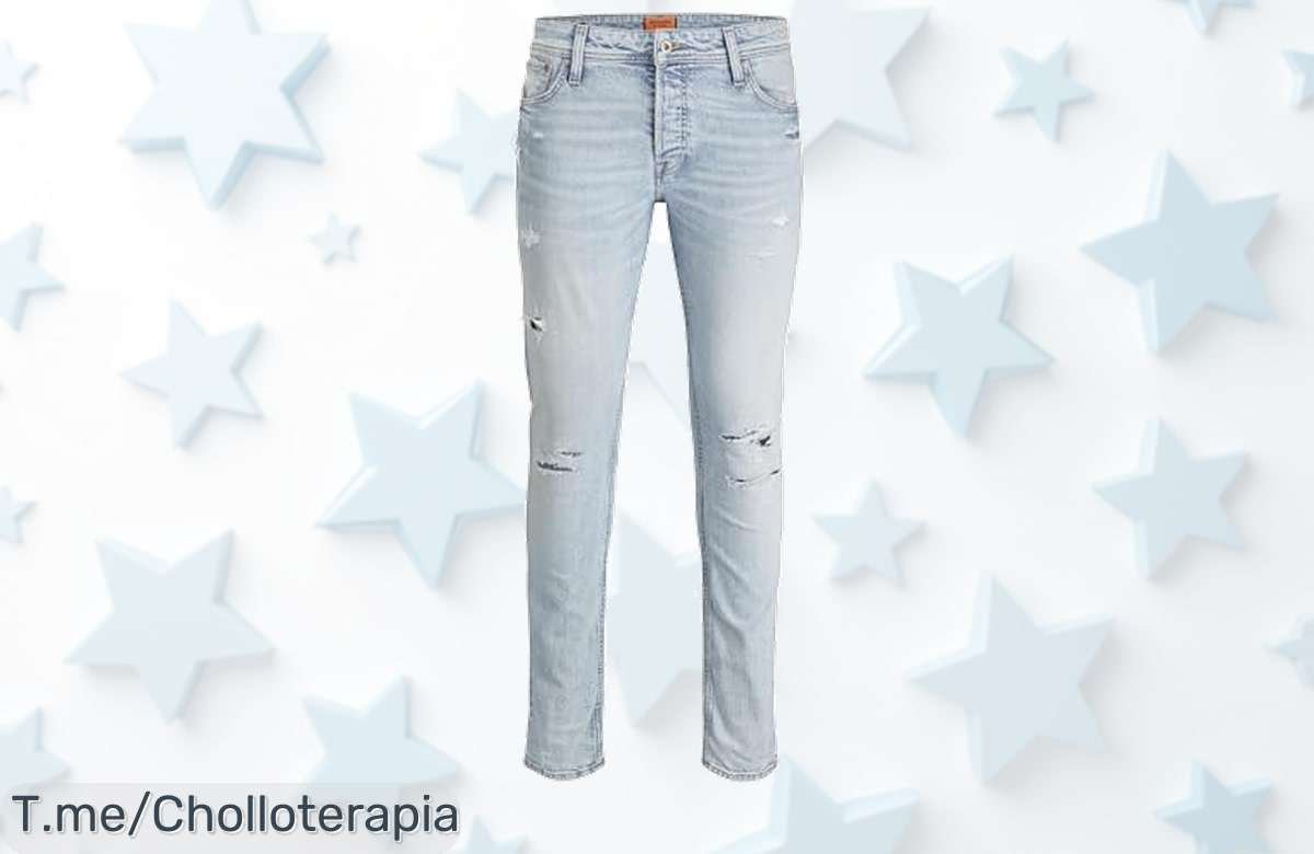 Descubre los Jeans JACK & JONES a un precio loco: estilo clásico y detalles modernos que te harán lucir increíble. ¡Aprovecha este super chollo antes de que se agoten!