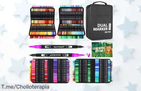 Descubre los rotuladores TrendGate: 168 colores vibrantes y doble punta, ¡una oferta única para soltar tu creatividad! Aprovecha este super chollo antes de que se agoten