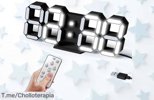 Despierta con estilo al mejor precio loco: Reloj despertador LED 3D elegante y funcional, mejora tu espacio con este ofertón único ¡Compra ahora antes que se agote!