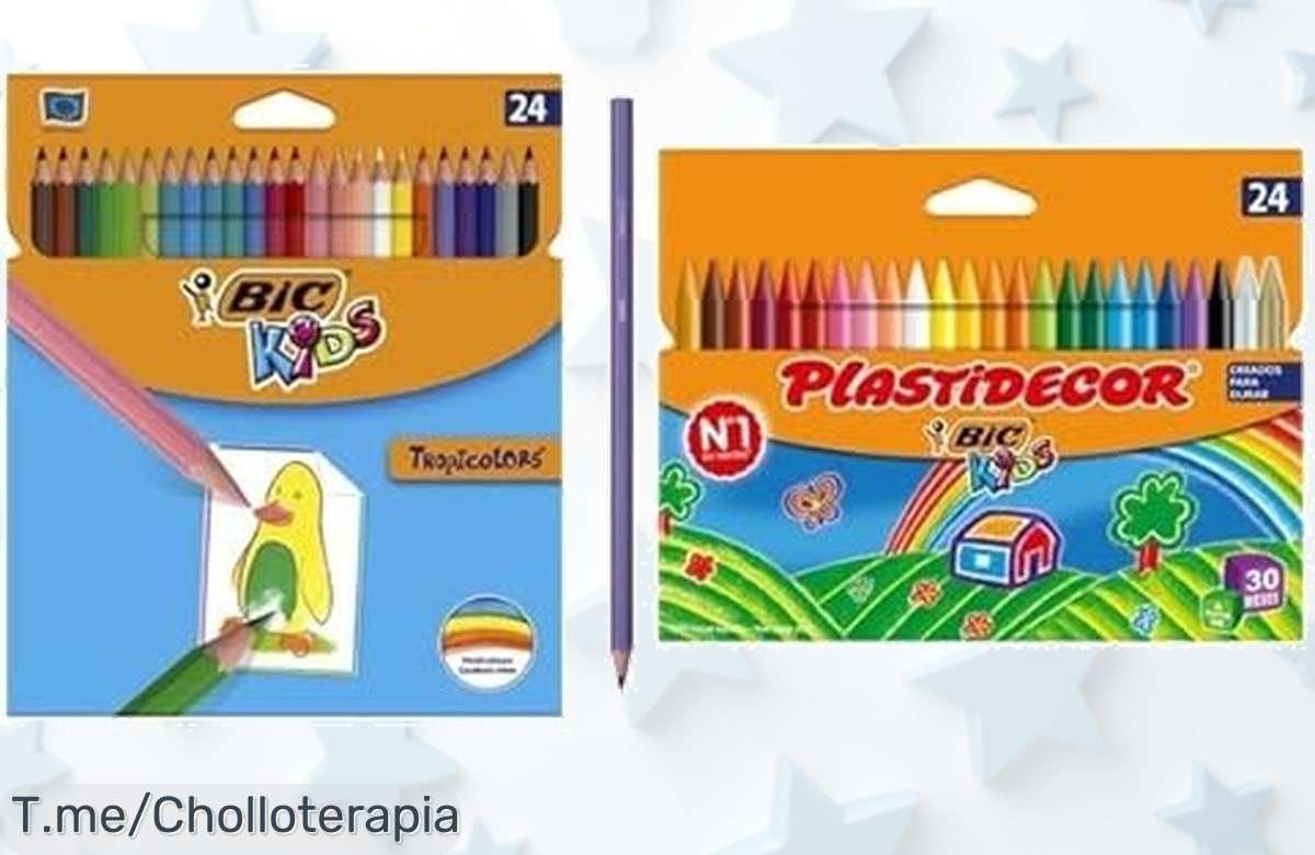 Despierta la creatividad de tus pequeños con el pack de lápices y ceras en 24 colores vibrantes, ¡aprovecha este super chollo antes que se acabe y sorpréndelos ya!