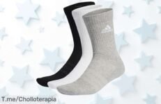 ¡Eleva tu estilo con los nuevos calcetines adidas! Disfruta de puños acanalados y un diseño moderno en este pack de 3, ¡aprovecha el super chollo antes que se agoten!