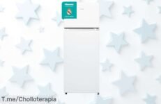 Frigorífico Hisense MTM55205E a precio loco: 206 L de frescura para tus alimentos, iluminado y con puertas reversibles ¡Aprovecha esta oferta única antes de que se acabe!