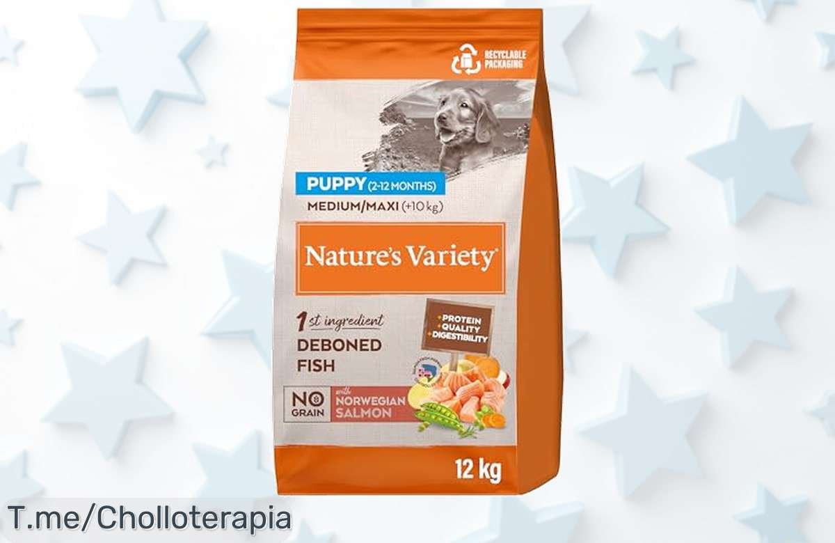 Haz feliz a tu perro con Nature’s Variety de 12KG: pienso sin grano que cuida su digestión y salud. ¡Aprovecha este super chollo antes de que se agote!