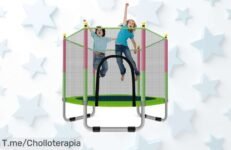 Haz que sus risas resuenen con el trampolín ALLINLIFE: ¡diversión segura y saltos increíbles en casa! No te pierdas este super chollo, compra ya y sorpréndelos