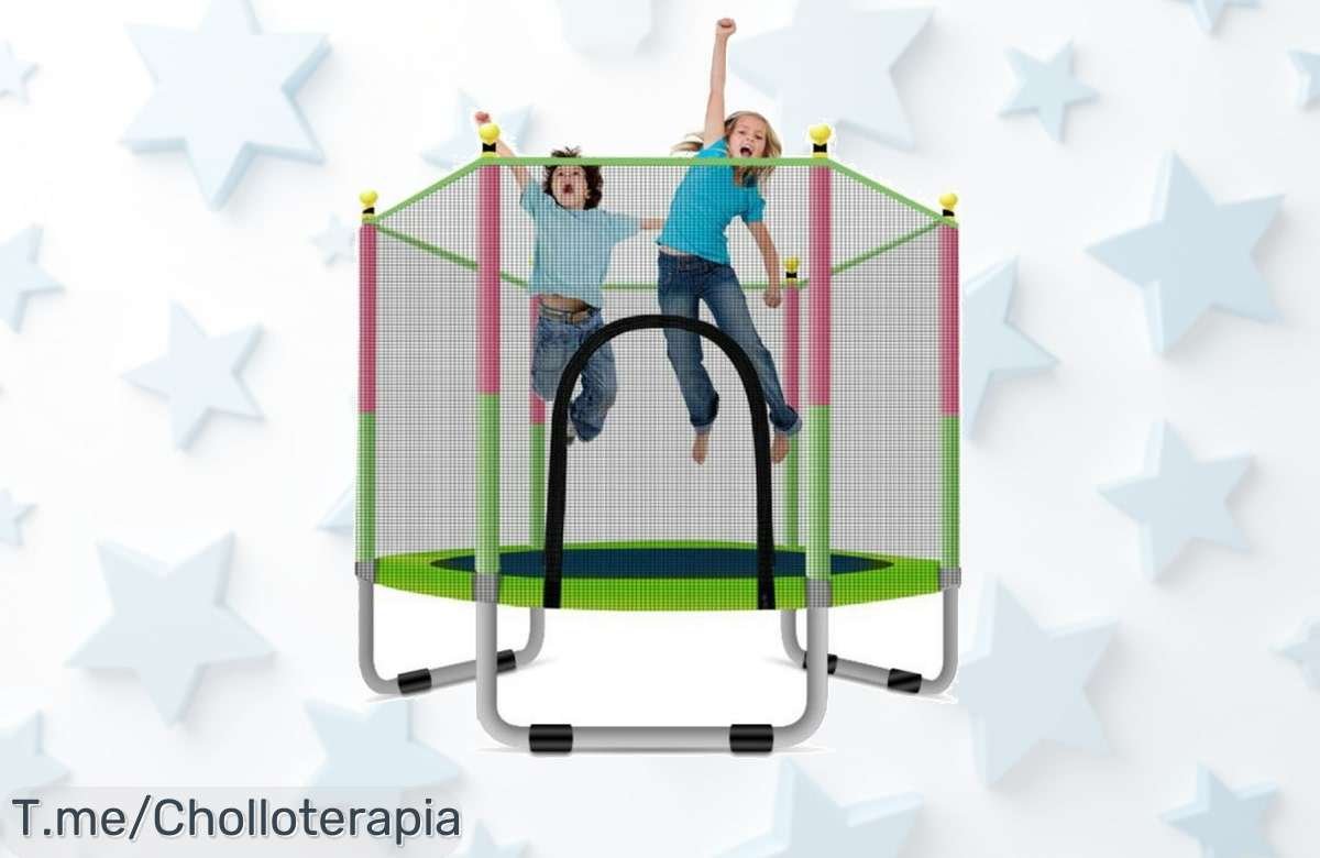 Haz que sus risas resuenen con el trampolín ALLINLIFE: ¡diversión segura y saltos increíbles en casa! No te pierdas este super chollo, compra ya y sorpréndelos.