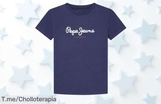 Haz que tu estilo brille con la camiseta Pepe Jeans New Art Nn: estampado único y suave al tacto, ¡super chollo! Aprovecha este ofertón antes de que se agote