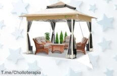 Haz que tus fiestas sean inolvidables con la Carpa Plegable VOUNOT, ideal para el aire libre, ¡aprovecha este ofertón y disfruta del verano! Compra ya antes de que se agote