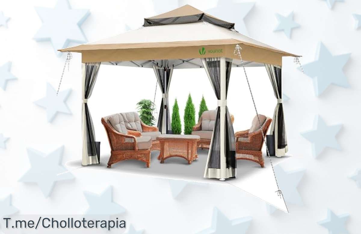 Haz que tus fiestas sean inolvidables con la Carpa Plegable VOUNOT, ideal para el aire libre, ¡aprovecha este ofertón y disfruta del verano! Compra ya antes de que se agote.