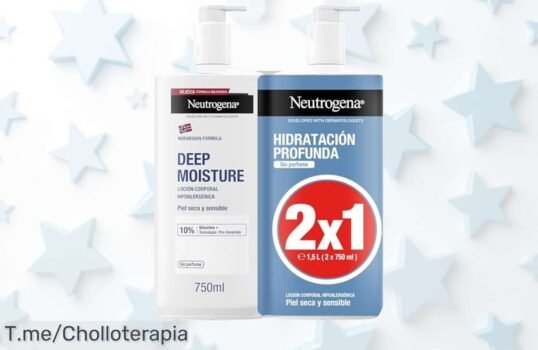 Hidrata tu piel con Neutrogena: Pack de 2 lociones hipoalergénicas, ¡deja tu piel suave por 72 horas! No te pierdas este ofertón único y compra ya antes de que se agoten