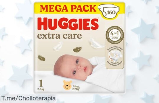 Huggies Extra Care Mega Pack: pañales suaves y confiables, ¡super chollo que tu bebé necesita! Garantiza su felicidad y comodidad Compra ya antes de que se agoten
