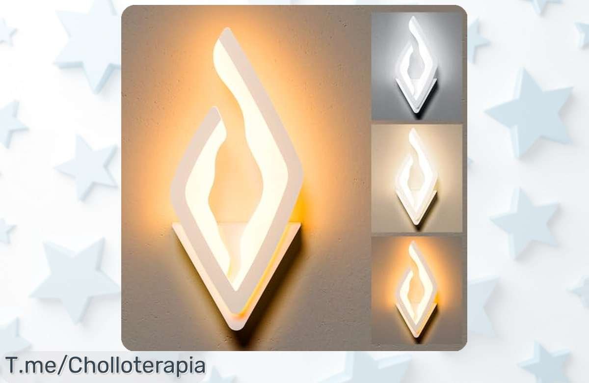 Ilumina tu hogar con el aplique VUENICEE: luz suave y 3 colores mágicos para un ambiente especial. Aprovecha este chollazo antes de que se agote ¡Compra ya!