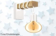 Ilumina tu hogar con el aplique de madera Barcelona: diseño vintage único y adjustable ¡Hazlo tuyo en este super chollo! Oferta limitada que no puedes dejar pasar