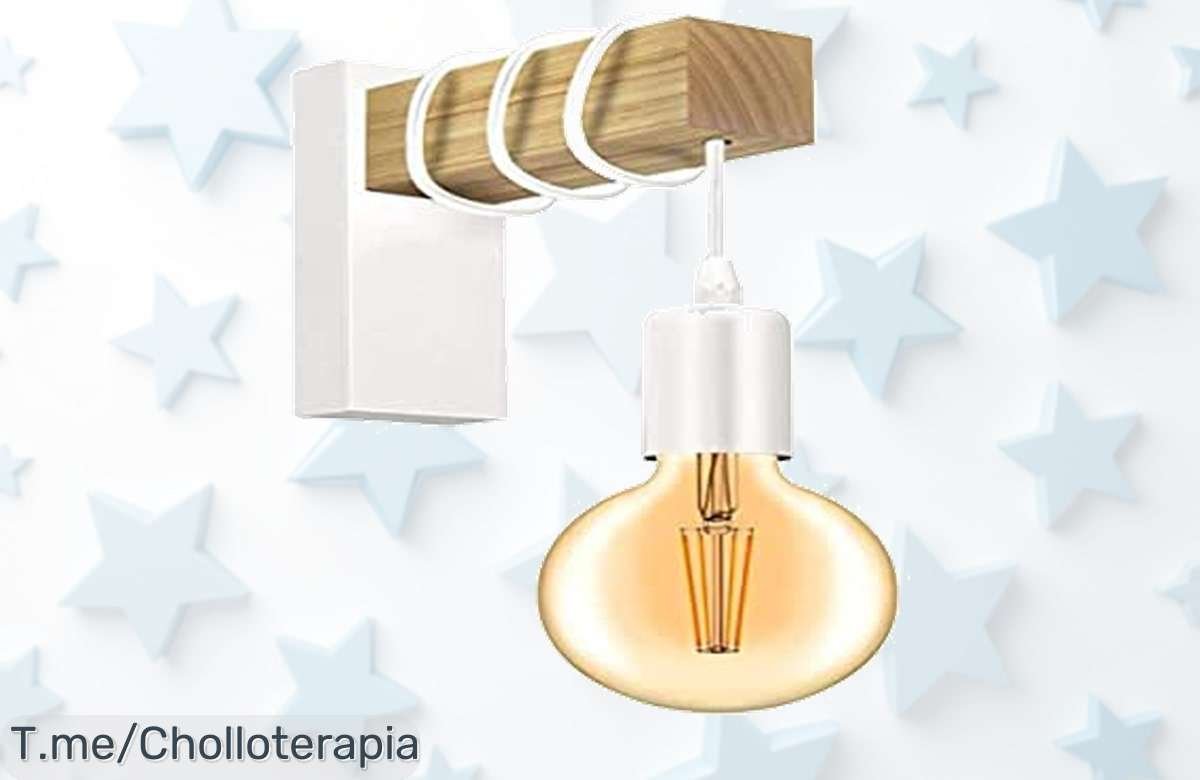 Ilumina tu hogar con el aplique de madera Barcelona: diseño vintage único y adjustable. ¡Hazlo tuyo en este super chollo! Oferta limitada que no puedes dejar pasar.
