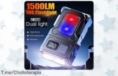 Ilumina tus noches con la mini linterna portátil de 1500 lúmenes, super chollo recargable por USB que no puedes dejar pasar ¡Consíguela ya antes de que se agote!