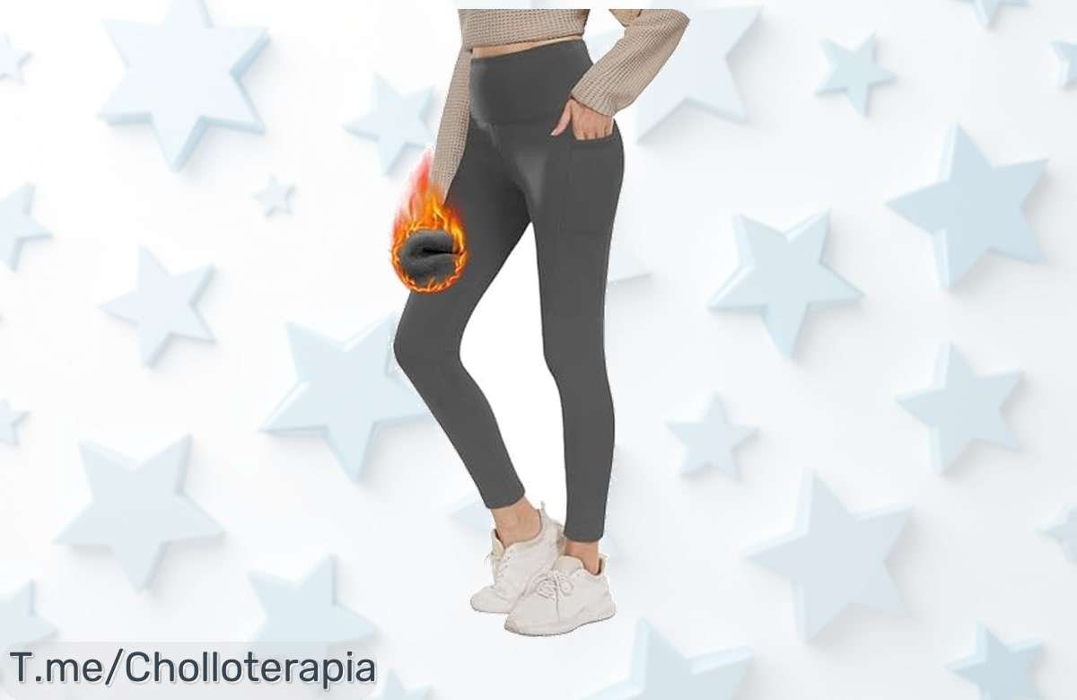 Leggings térmicos CAMPSNAIL: ¡abrigo y estilo en uno! Con forro polar y amplios bolsillos, aprovecha este super chollo antes de que se agoten. ¡Compra ahora mismo!