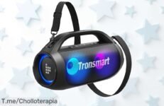 Lleva la fiesta a otro nivel con el Tronsmart Bang SE: sonido potente de 60W, luces LED brillantes y resistencia al agua ¡Aprovecha este ofertón antes que se agote!