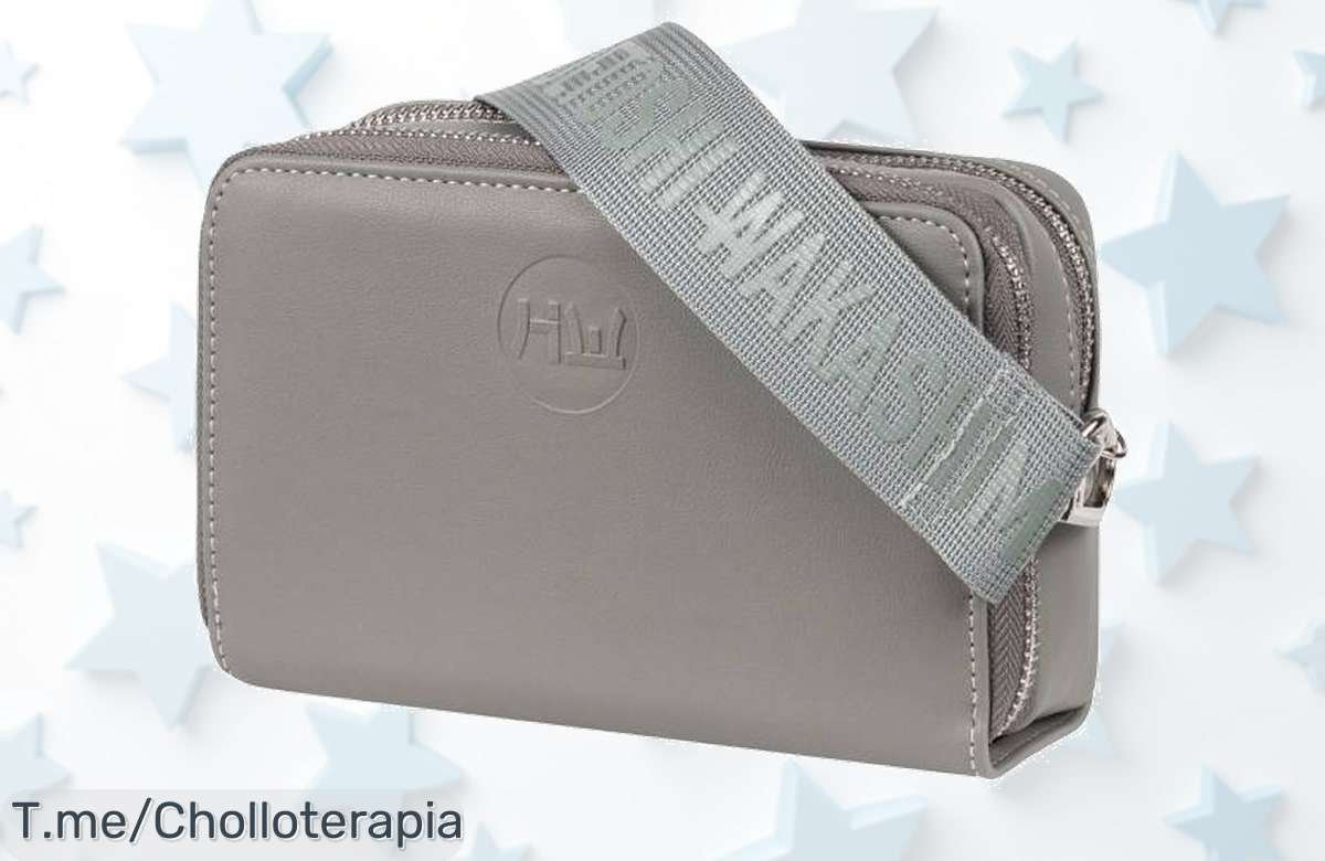 Llévate el bolso bandolera gris Hidetoshi Wakashima Takameru a un precio loco y destaca tu estilo con este super chollo, ¡compra ya antes de que se agote!