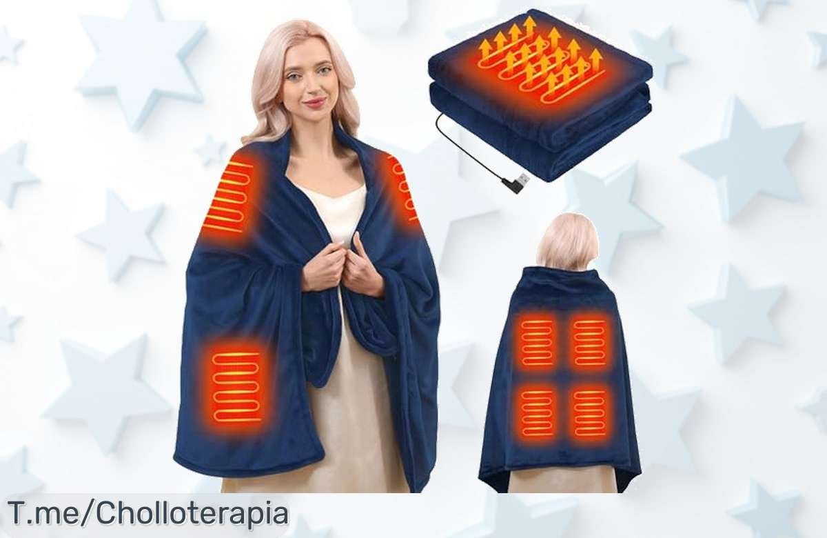 Manta eléctrica USB a precio loco: ¡Calor donde quieras y sin cables! Aprovecha este ofertón limitado y siente el calor como nunca. Haz clic ya antes de que se agote.