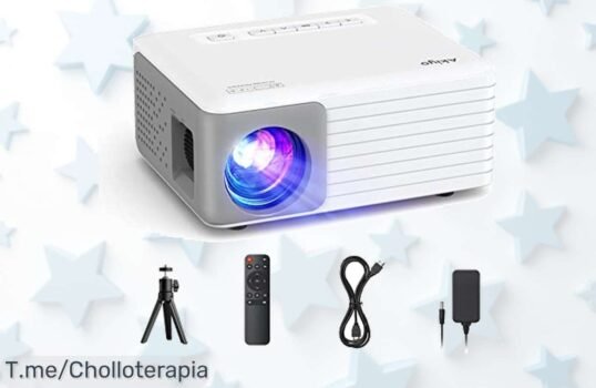 Mini proyector portátil a precio loco: 8000 lumens de diversión en HD, conecta tu móvil o PS4 y disfruta como nunca ¡Aprovecha el descuentazo antes que se agote!