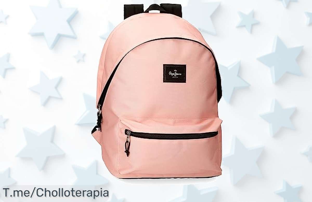 Mochila Pepe Jeans Aris: Diseño moderno, seguridad para tu portátil y carga USB en uno. ¡Aprovecha este super chollo antes de que se acabe!