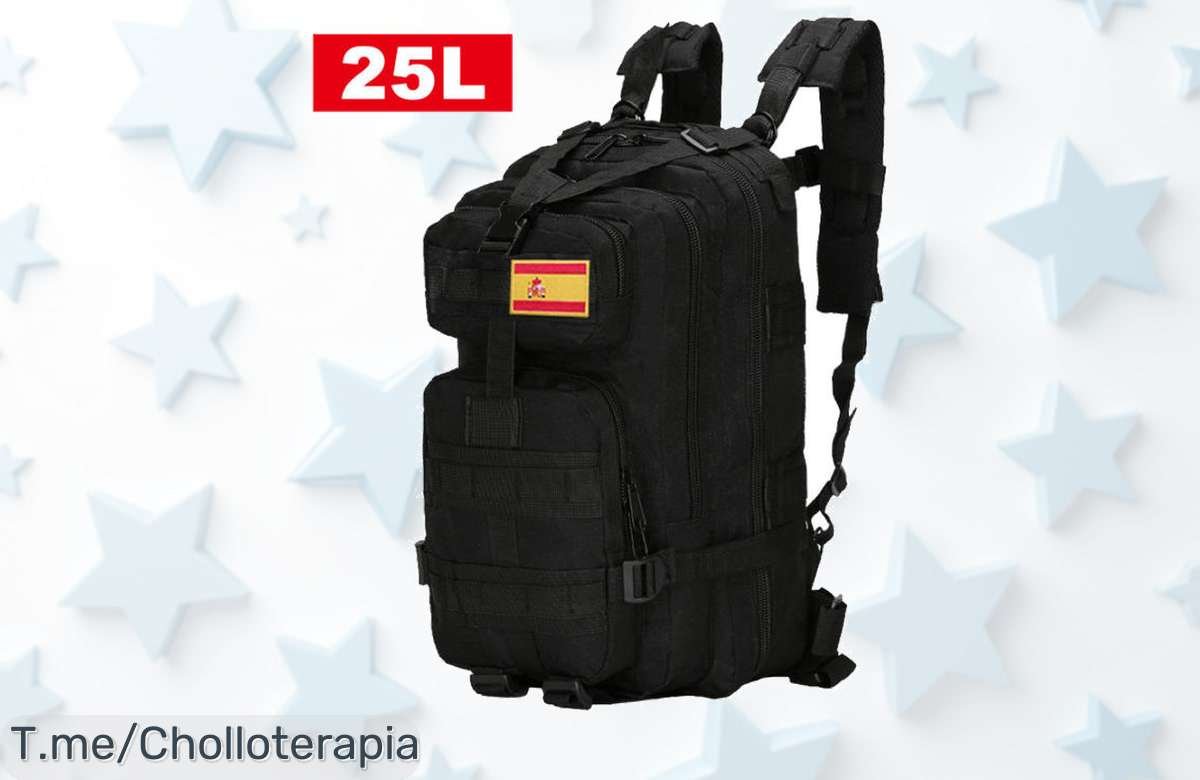 Mochila militar impermeable de nailon a precio loco: 25/50L y resistente a insectos. No te quedes sin este ofertón, compra ahora antes que se acabe esta oportunidad única.