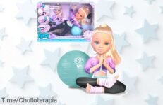 Nancy, la muñeca yogui que inspira a los niños a moverse, con 16 puntos de articulación y pelota de fitness en un ofertón único ¡aprovéchalo antes que se acabe!