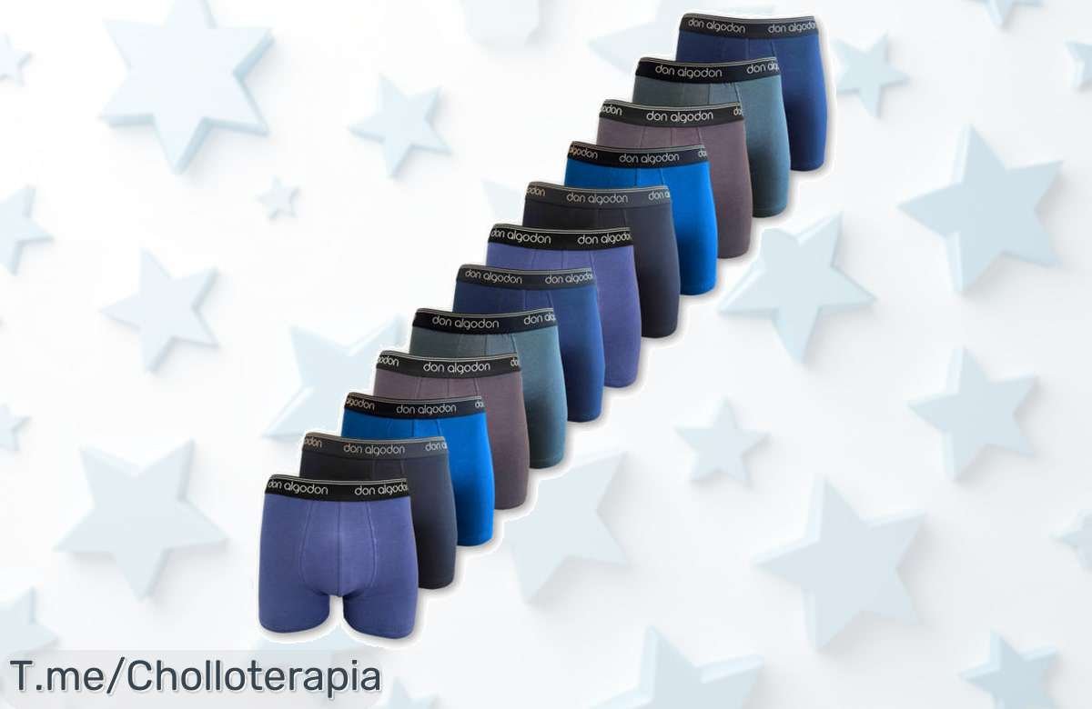 No dejes pasar este ofertón: Pack de 12 boxers Don Algodon suaves y transpirables en 6 colores, comodidad única a precio loco. Compra ahora antes que se acaben.