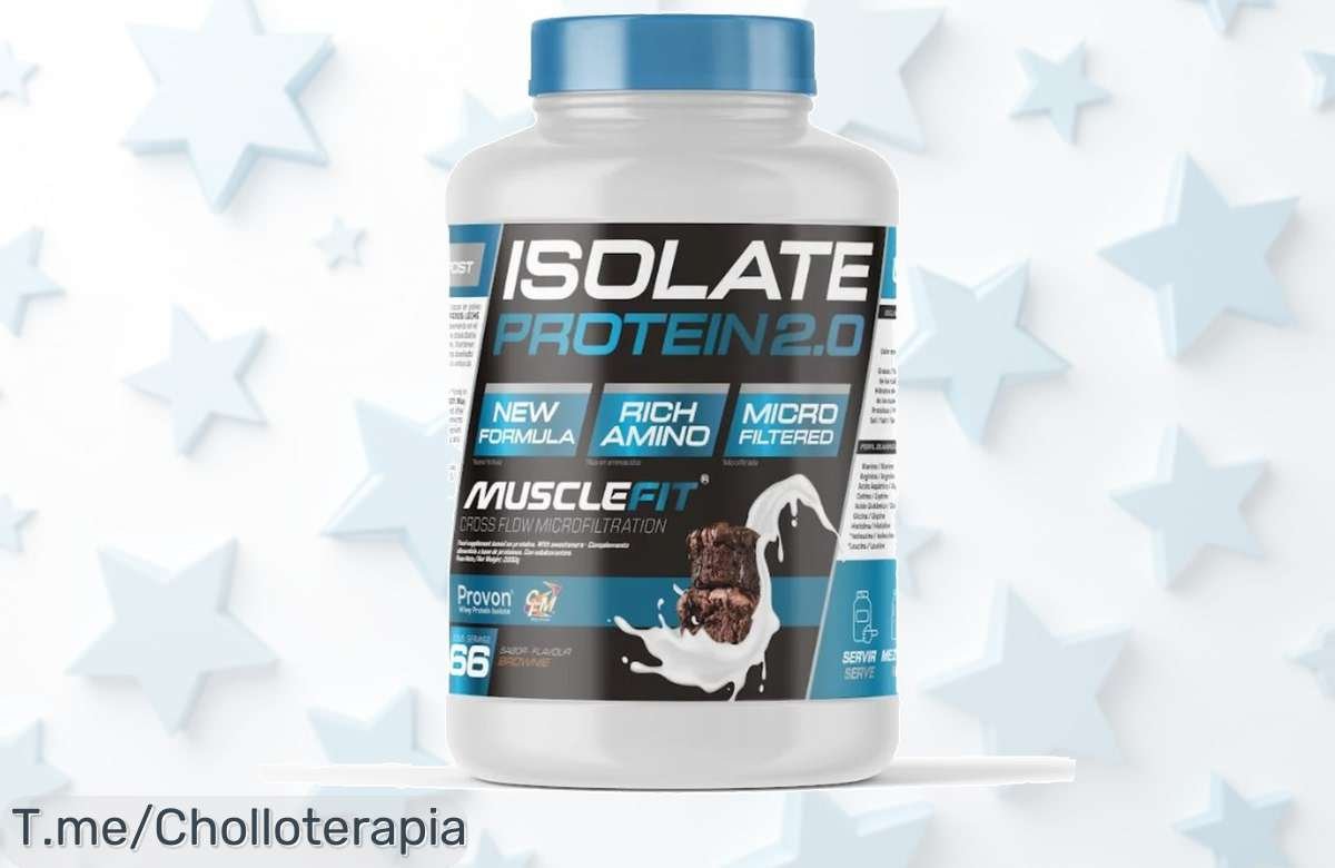 Potencia tu entrenamiento con el Isolate Protein CFM 2000g de MuscleFit, super chollo para crear músculo y sentirte más fuerte. ¡Compra ya antes que se agote esta oferta única!