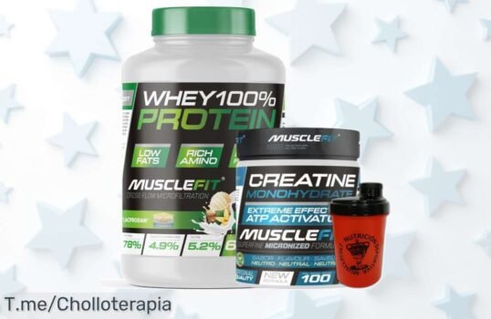 Potencia tu entrenamiento con el Pack Whey 100% y Creatina MuscleFit, ¡shaker de regalo! Aprovecha este super chollo y transforma tus entrenos antes que se agote