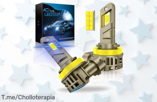 Potencia tu viaje con las bombillas LED Sycreek H8-H9-H11 y disfruta de una iluminación impresionante; aprovecha este super chollo antes que se agote, ¡no te quedes sin ellas!