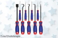 Potencia tus reparaciones con el kit de 9 púas y ganchos WORKPRO más raspador incluido a un precio loco ¡Aprovecha este ofertón antes de que desaparezca, haz clic ya!