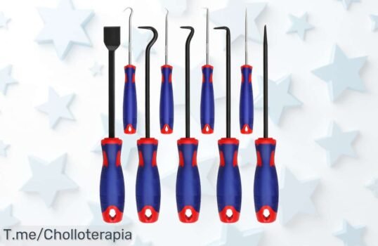 Potencia tus reparaciones con el kit de 9 púas y ganchos WORKPRO más raspador incluido a un precio loco ¡Aprovecha este ofertón antes de que desaparezca, haz clic ya!