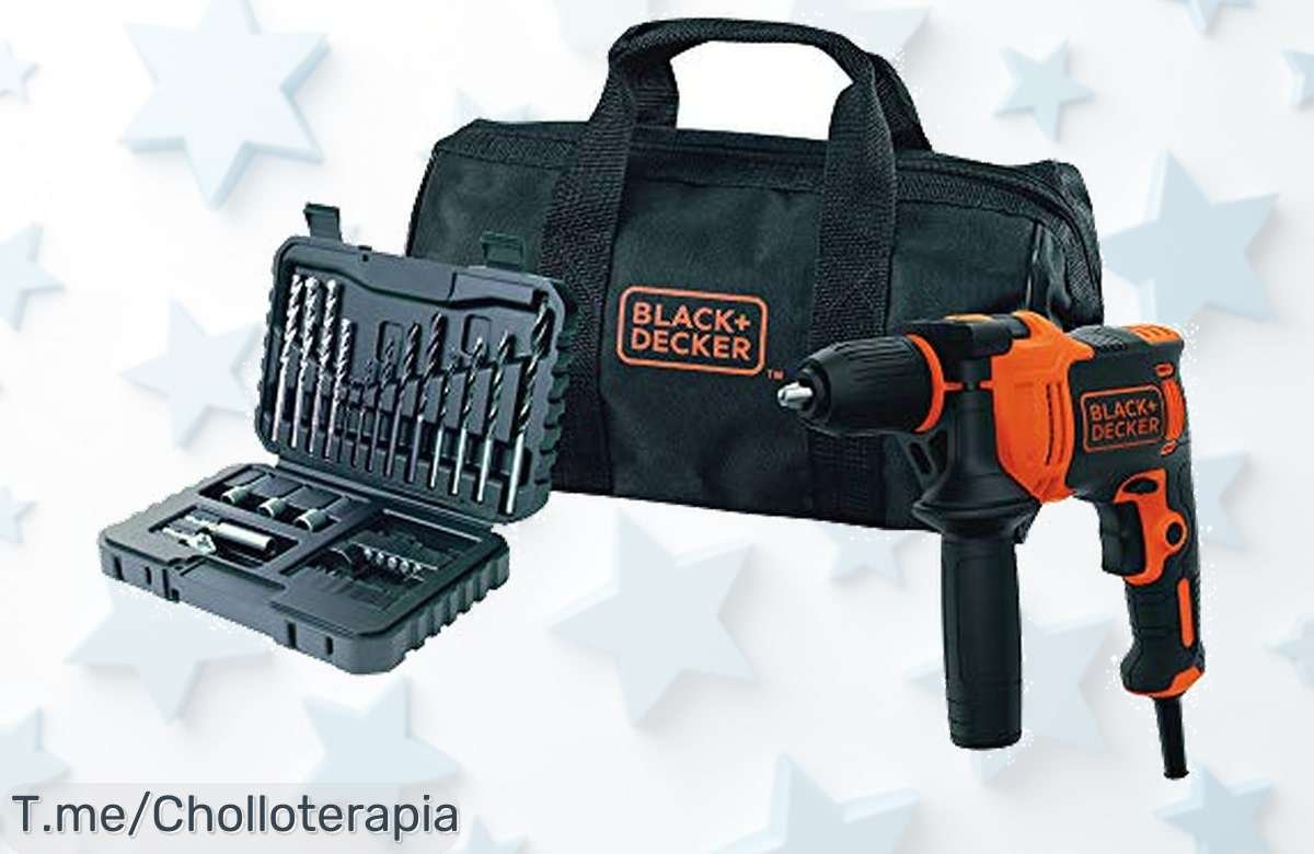 Potente Taladro BLACK+DECKER Con 32 Accesorios A Un Precio Loco: Cambia Rápido Y Sin Esfuerzo. ¡No Dejes Pasar Este Ofertón Limitado!