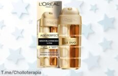 Redescubre tu belleza con L'OREAL PARIS Age Perfect Duo Sérum, un super chollo que nutre y rejuvenece tu piel madura ¡No pierdas esta oferta única, compra ya antes de que se agote!
