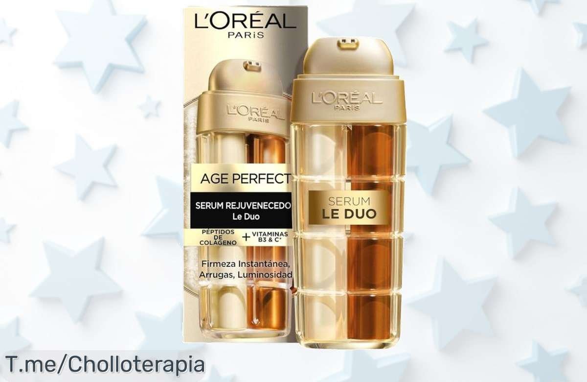 Redescubre tu belleza con L’OREAL PARIS Age Perfect Duo Sérum, un super chollo que nutre y rejuvenece tu piel madura. ¡No pierdas esta oferta única, compra ya antes de que se agote!