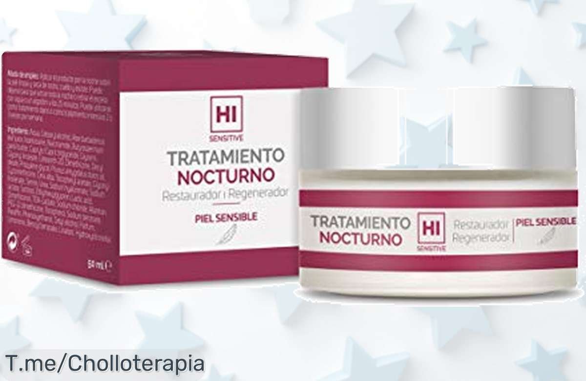 Regenera tu piel mientras duermes con HI Sensitive: ¡La crema de noche para pieles sensibles que te hará despertar radiante! Super chollo, actúa ya y cuida tu rostro.